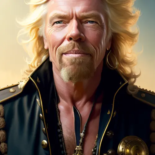 Richard Branson Futuristisches mit KI generiertes Bild von Sir Richard Branson
